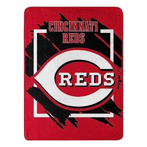 MLB 46x60 Dimensional Design Micro Raschel Throw Blanket (Cincinnati Reds)