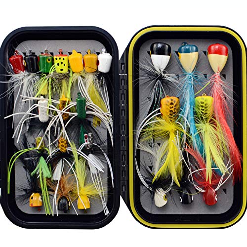 YAZHIDA Fly Fishing Flies Kit Fly Assortment Trout Bass Fishing with Fly Box