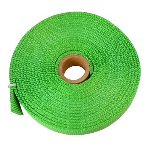 SEPEAK 1 inch Nylon Tubular Webbing, 20kN/4500 lbs, Heavy Duty Climbing Strap for Rescue, Outdoor Climbing, Firefighting, Rigging, Ziplining, Anchoring,Hanging,1pc,Green,5 Yard - Thumbnail 2