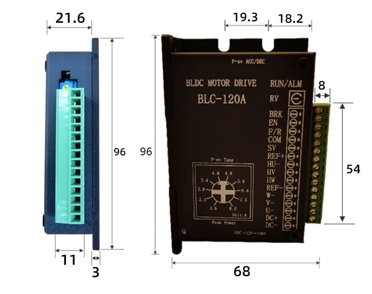 QW-BLD-120 BLDC Motor Driver Controller 24V Brushless BLDC Motor Driver for 42 and 57 BLDC Motor Controller