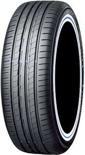ヨコハマ BluEarth AE50 185/65R15 カスタムプリント白青白ライン 4本セット