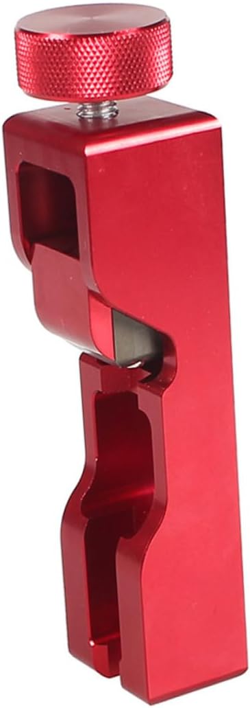 Universal Aluminum Spark Plug Gap Tool with 10/12/14/16mm Slots, Engine Spark Plug Gaps Measuring Tool for Automotive Ignition Maintenance, Red