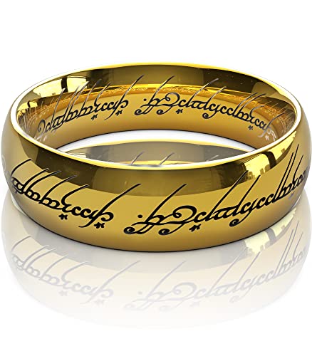 King Ring 6mm Magic Ring Ver.2 Stainless Steel Band for Men & Women Gold Black 9