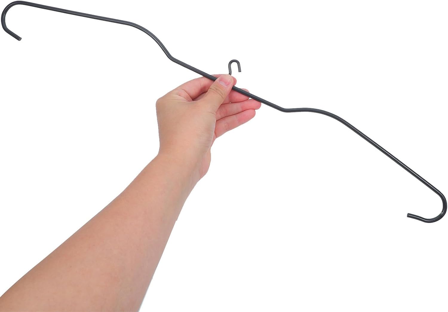 6pcs Black Iron Wire Jersey Display Hanger 21 Inch Curved Heavy Duty
