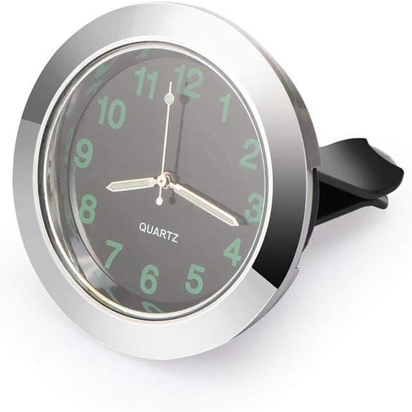 Car Dashboard Clock, Mini Car Quartz Clock, Round Car Air Vent Clock, Universal Automobile Vehicle Dashboard Clock Perfect Decoration for Car, SUV and Mpv (1.7" Diameter)