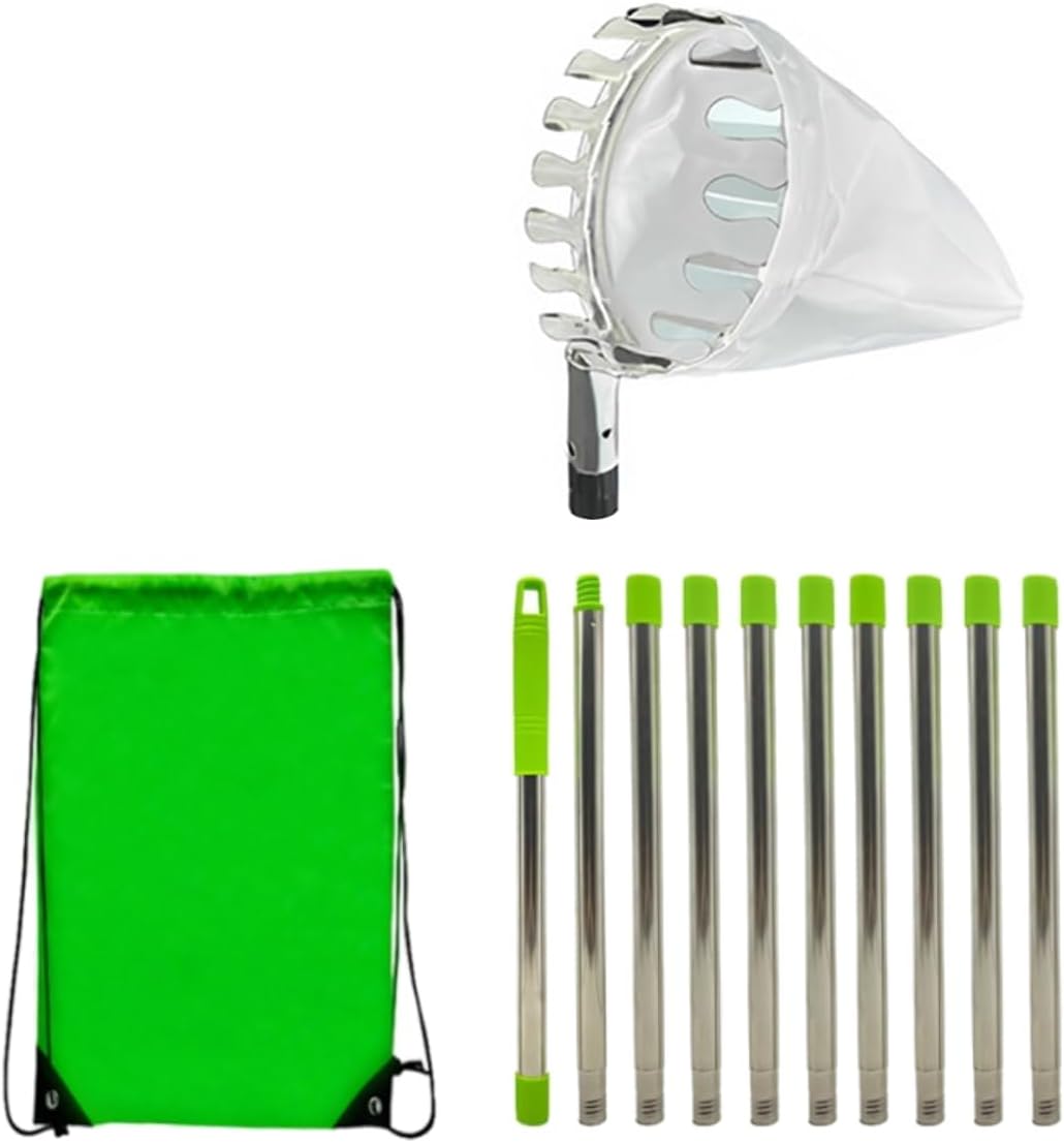 Multipurpose Fruit Pickers with Telescopic Handle Fruit Catcher with Cotton Bag Practical Garden Harvesting Equipment High Reach Fruit Harvesters