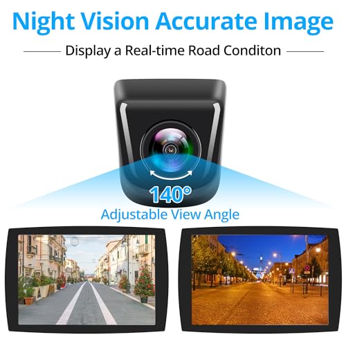 Backup/Front/Side View Camera, AHD 720P Waterproof Clear Night Vision Rear View Camera with Metal Shell, Adjustable 140° Wide Angel Reverse Back up Camera for Universal Cars, SUV, Trucks, RV and More - Image 5