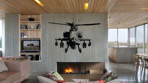 Vinyl Wall Decal Sticker Military Apache Helicopter Airplane