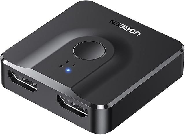 UGREEN HDMI Switch 4K@60Hz HDMI Splitter Bi-directional Switcher 2 In 1 Out or 1 In 2 Out Support 18Gbps High Speed HDR 3D HDCP, Compatible with PS5/PS4, Xbox, Blu-ray, Roku, DVD Player, HDTV