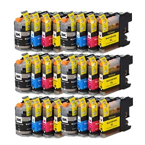 24 ECS Compatible Ink Cartridges Replace LC-123 for Brother DCP-J132W DCP-J152W DCP-J552DW MFC-J650DW DCP-J752DW DCP-J4110DW MFC-J870DW MFC-J4410DW MFC-J4510DW MFC-J4610DW MFC-J4710DW MFC-J470DW