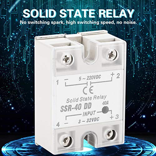 Relé SSR-40, relé de alta confiabilidade, 40A Boa compatibilidade eletromagnética Sem ruído DD para