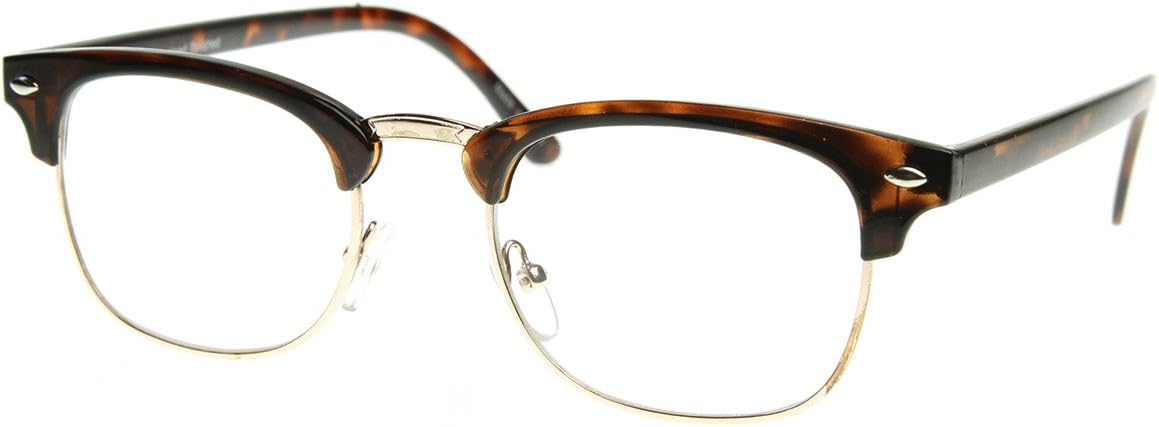 zeroUVGoson Vintage Nerd Fashion Clear Eyeglasses, Clear Lens Retro Eye Glasses Frames