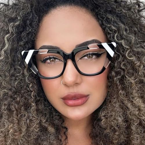 Lunettes œil de chat rétro femmes verres transparents mode - 2