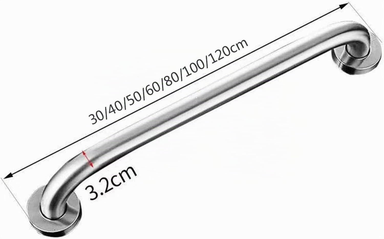 Barras de Agarre Para Baño, Barra de Agarre de Seguridad de Acero Inoxidable, Manija de Barra de Agarre de Soporte de Baño Montada en La Pared, Barra de Agarre de Seguridad Para Inodoro de Ducha(120cm