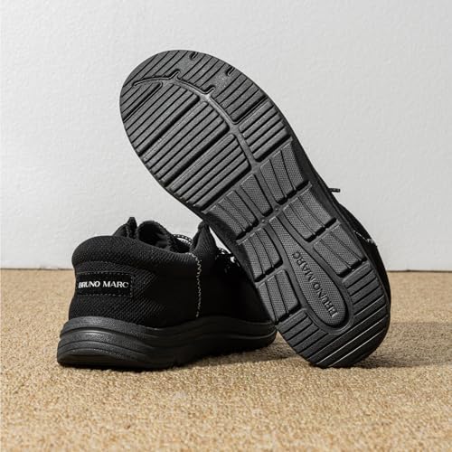 Bruno Marc Men's Arch Support Casual Slip-on Shoes Loafers for Men Non Slip Comfortable Boat Shoes,Size 11,Black,SBLS2302M