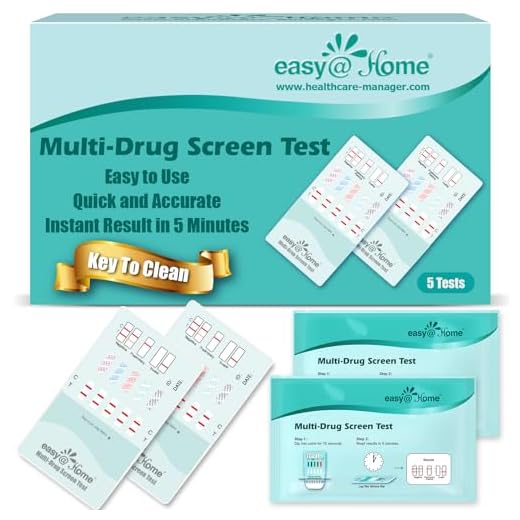 Easy@Home 10 Panel Instant Drug Test Kits - Medically Approved for Testing Marijuana (THC), Opiate(OPI 2000), Cocaine(COC), AMP, BAR, BZO, MDMA, MET, MTD, PCP - #EDOAP-3104-5 Pack