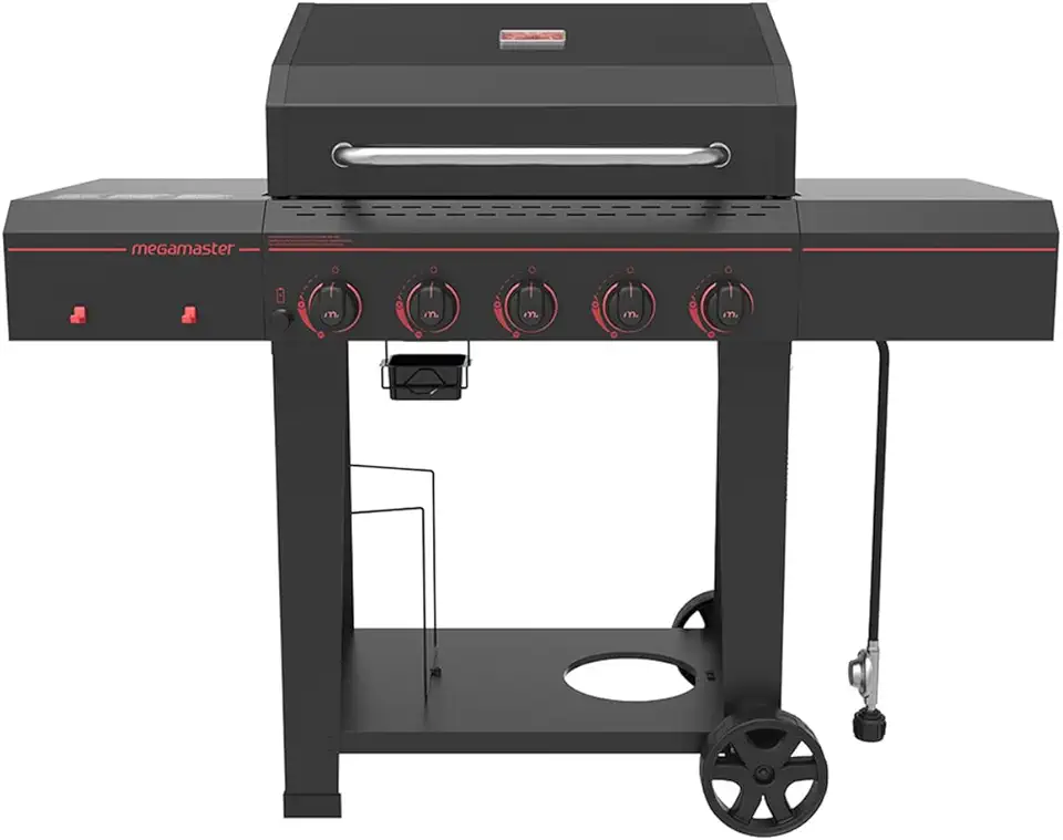BBQ, planchas & accessoires terrasse 2026 : 50 indispensables pour l'été Megamaster Barbecue à gaz propane noir 720-0982
