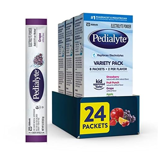 Pedialyte Electrolyte Powder Packets, Variety Pack, Hydration Drink, 24 Single-Serving Powder Packets