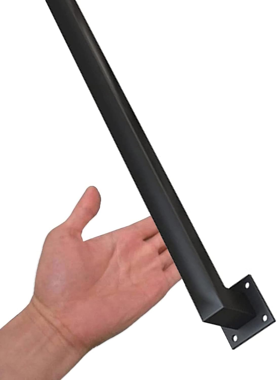 Main courante pour intérieur en métal carré 280cm pour escalier familial