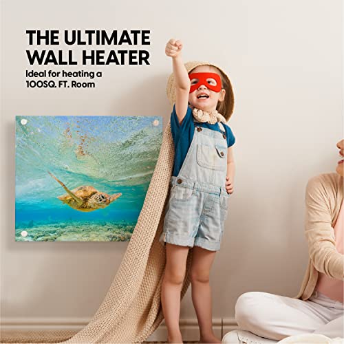 EconoHome Wall Mount Space Heater Panel with Nano Binder - 250 Watt Splashproof Convection Heater - Ideal for 100 Sq Ft Room or Bathroom - 120V Electric Heater - Thumbnail 4
