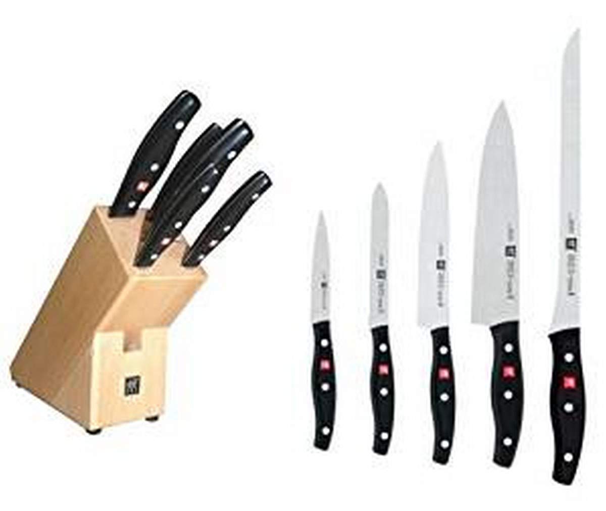Zwilling TWIN POLLUX - Bloque para 5 cuchillos con hoja endurecida al frío Friodur, acero inoxidable