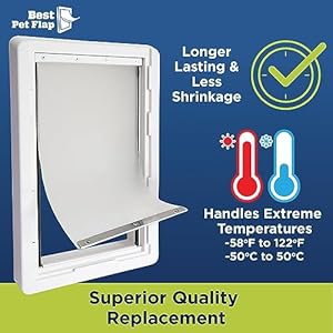XLDog-Door-Replacement-Non-PVC-Flap-compatible-wIdeal-Pet-Products-Ruff-Weather-DSRWX-RWRFXL-975-x-17-Longer-Lasting-Energy-Efficient-Less-Shrinkage-BPA-Free - Cucciolini Doodles   XLDog-Door-Replacement-Non-PVC-Flap-compatible-wIdeal-Pet-Products-Ruff-Weather-DSRWX-RWRFXL-975-x-17-Longer-Lasting-Energy-Efficient-Less-Shrinkage-BPA-Free