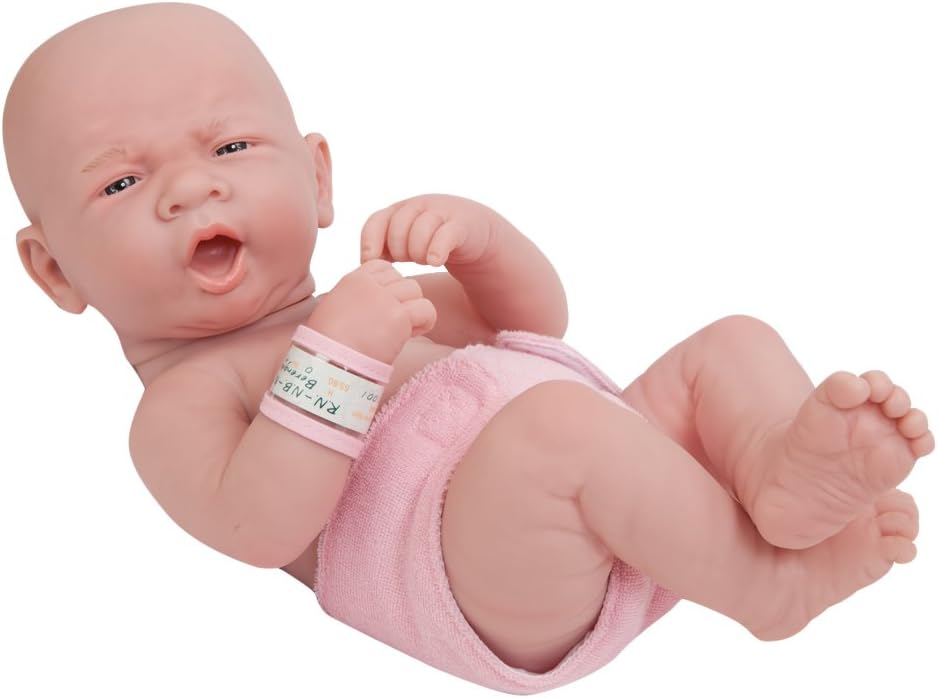 La Newborn Boutique - Realistic 14" Anatomically Correct Real Boy Baby Doll – All Vinyl “First Tear” Designed by Berenguer – Made in Spain