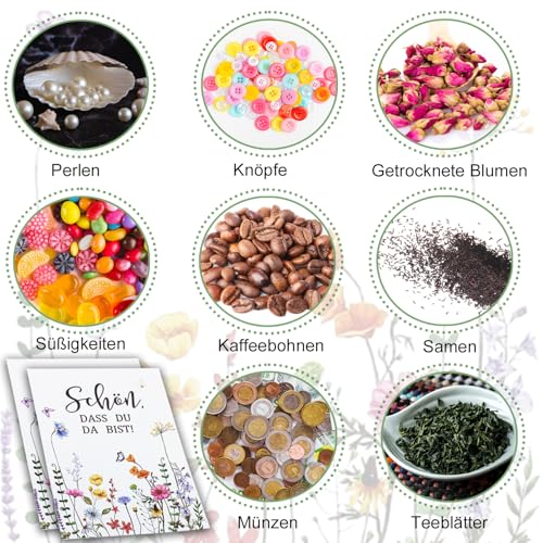 Glamifyr 50 Stück Schön DASS du da bist Samentüten,Samentütchen,Blumensamen Geschenktüten,Saatgut Aufbewahrung,Samenpakete Papiertüten,Gastgeschenke Hochzeit,für Münzen Perlen Samenumschlag(7x10cm)