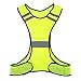 Produktbild Sicherheitsweste Hohe Sichtbarkeit (200m) mit Taschen für Laufen Radfahren Wandern Joggen in der Nacht (Farbe : Lime)