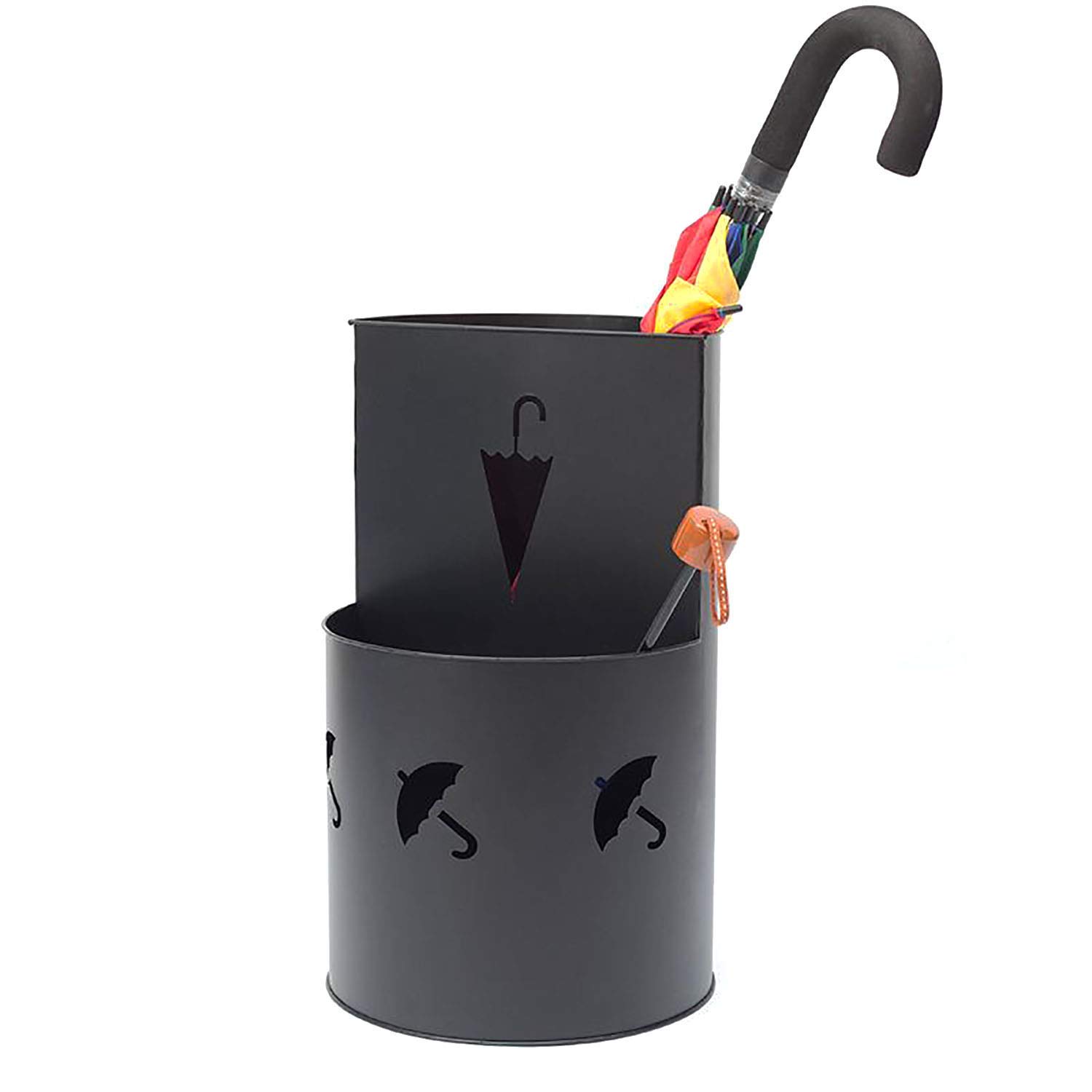Porte-Parapluie en métal Solide et Durable avec Motif Créatif Personnalisé et Finition Fer