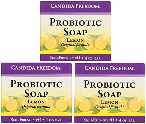 Massey’s CF 100% Natural Probiotic Soap - Powerful Tea Tree and Lemon Body Soap - 4oz Lemon Scent- Pack of 3