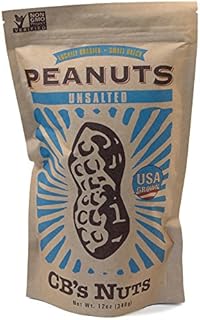 CB's Nuts USA Grown Non-GMO Unsalted Peanuts, 12oz