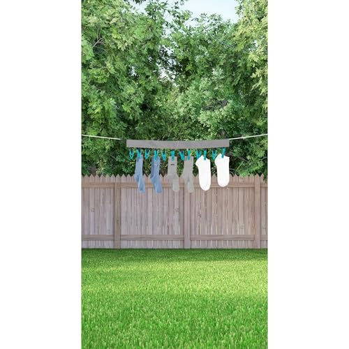 Beldray 12 Peg Hanger – Clip & Hang Sockenhalter für Wäscheleine und Trockner, Innen- und Außenbereich, 67 cm Länge, maximiert den Trockenraum, 12 Klammern inklusive, perfekt für Socken und Feines
