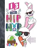 lentes hipster sin aumento  13 And Too Hip To Hop: Hipster Dancing Easter Bunny Gift For Boys And Girls Age 13 Years Old - College Ruled Composition Writing School Notebook For Kids