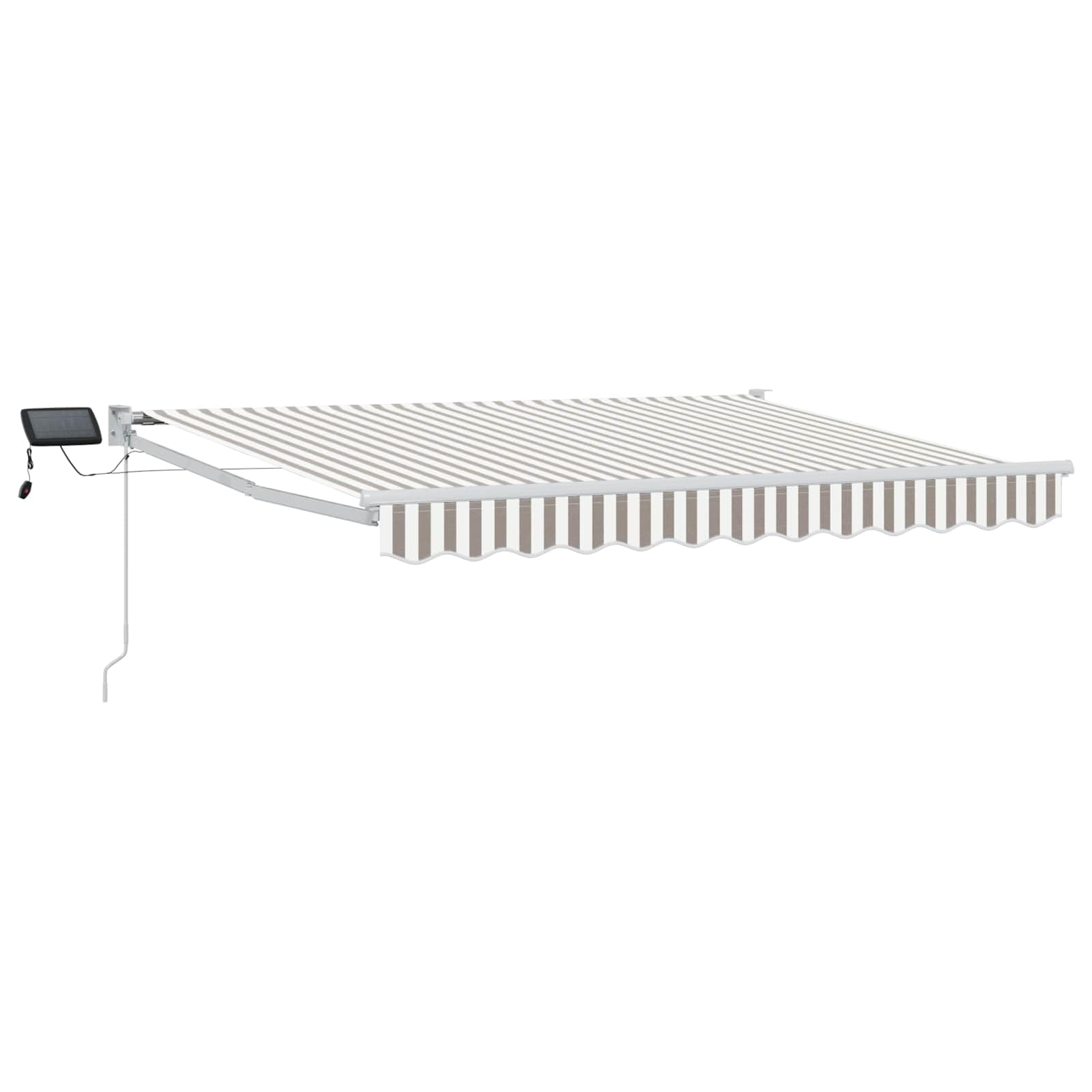 Toldo Manual Retráctil con iluminación led y recubrimiento de poliéster protector