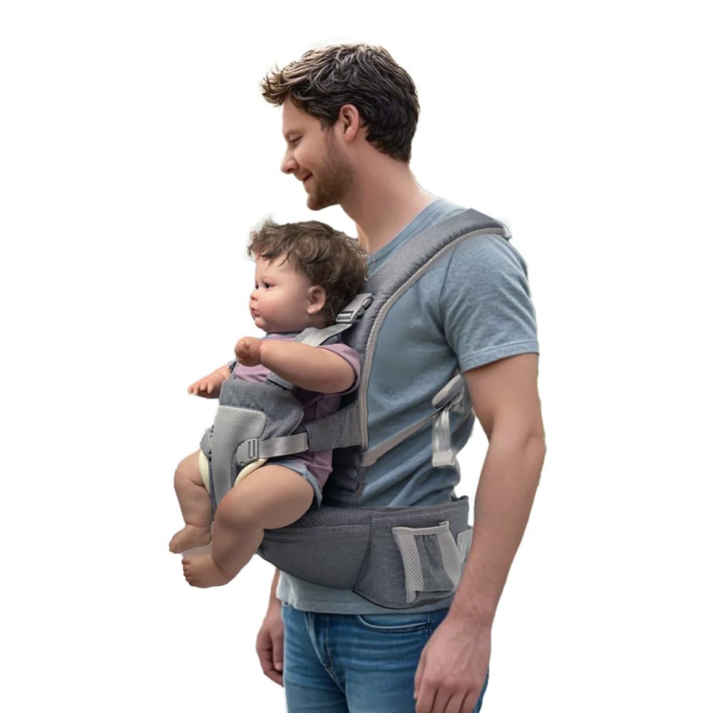 EBRSPN Multifunctional Lightweight Baby Strap Carrier for dad and mom, Waist Stool, Suitable for Breastfeeding, Kangaroo Front Face Strap, Newborn to Toddler
