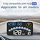 HUD-GPS-Tachometer, Universelles Smart-Car-HUD-Plug-and-Play für Pkw-LKWs (Blau)