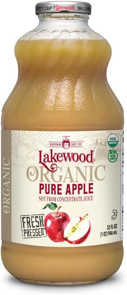 Image of Lakewood, Organic Pure Apple Juice, 32 oz (Pack of 5)