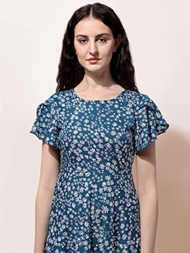 Image of OOMPH! Dress for Women Stylish | One Piece for Women Long | Trendy Long One Piece Summer Outfit | Lightweight Flared Maxi Dress for Casual & Holiday Wear