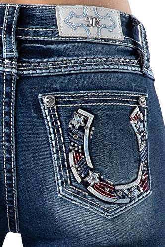 Miss Me Women's Mid-Rise American Horseshoe Embellished Bootcut Jeans4