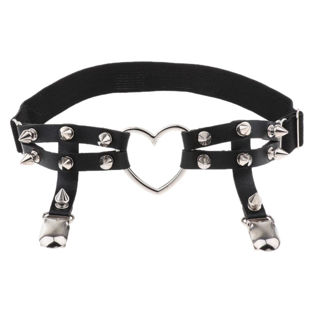 Womens Elastic Leg Garter Belt Black