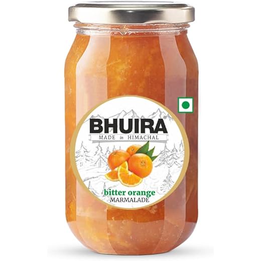 Bhuira Bitter Orange Marmalade- 240g | All Natural - No Added Preservatives, Artificial Colors | Handmade Himachal Vegan Spread | Breakfast Dessert Jam | Healthy Snack, Guilt-Free