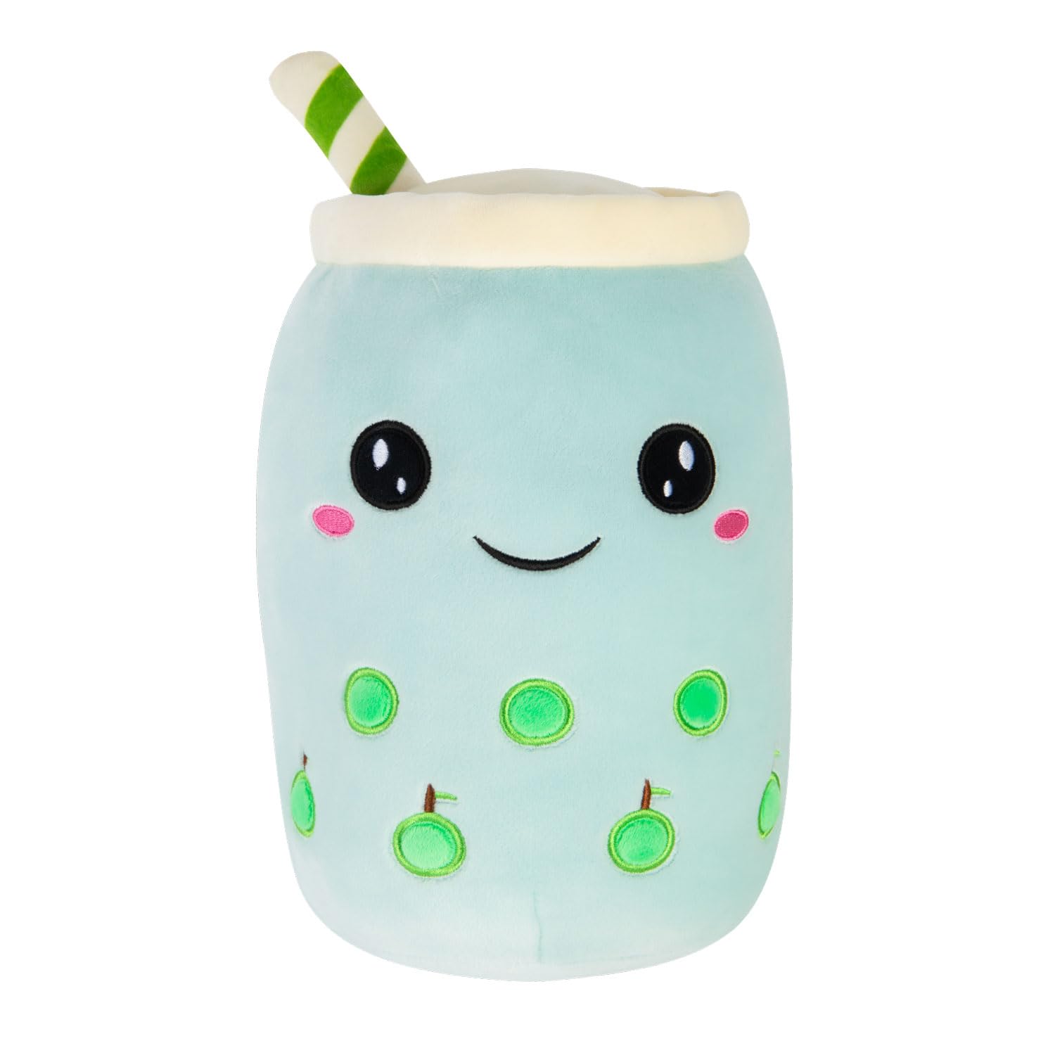 VFM - Boba Tea Soft Toy White Bubble Tea Plush Pillow, Cute Soft Stuffed Toy Plush Toy Cute Stuffed Plushie, Gifts for Birthday, Valentine's Day Christmas- 1 X Apple 30cm