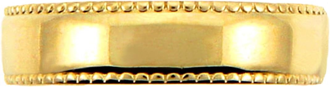 Gold Classic Milgrain Edged Polished Toe Ring