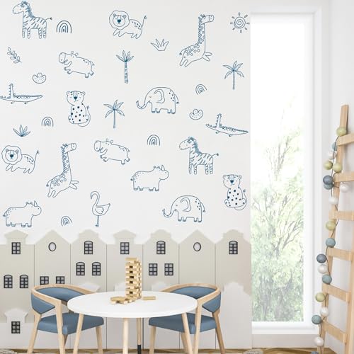 Vinilos Decorativos Animales Selva para Habitaciones Infantiles miniatura 2