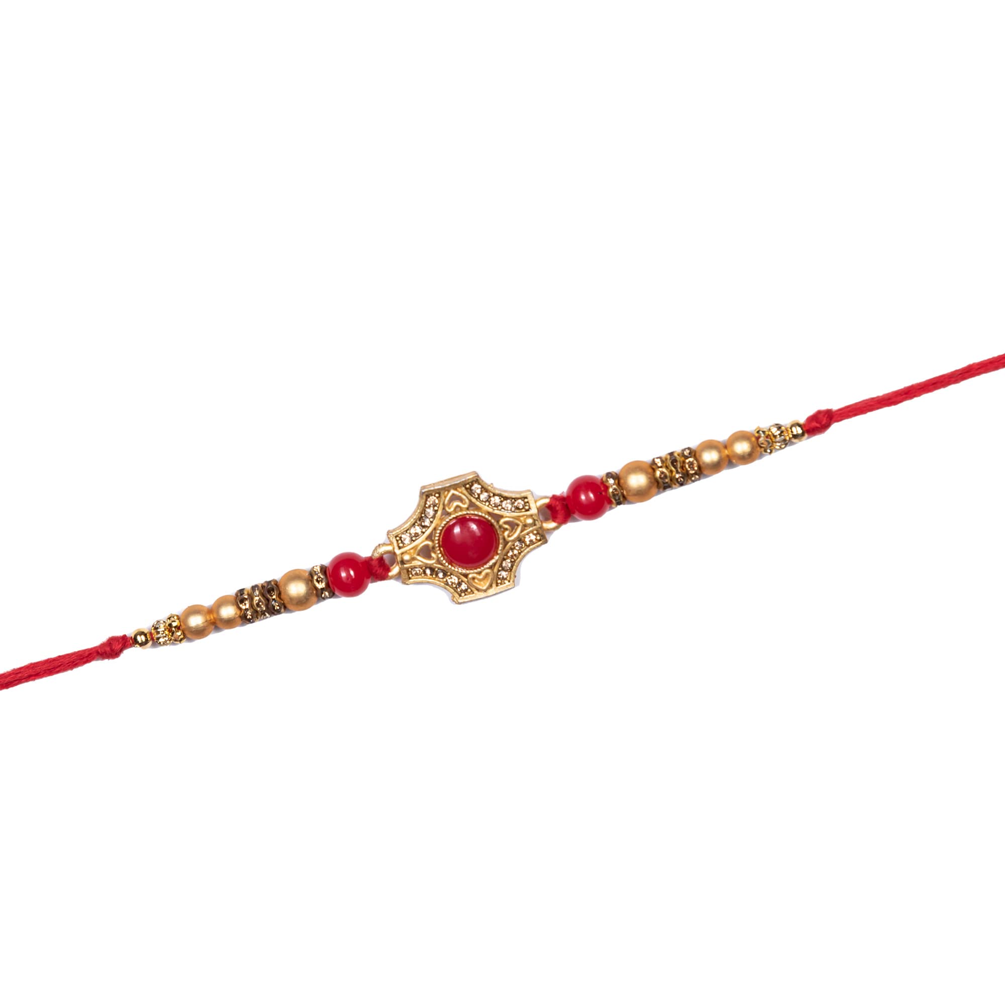 Vidhyasagar Enterprises Special Gold plated Red pearl Rakhi For Men For Brother with Roli, chawal (B0B3HQMFSN) Amazon Price History, Amazon Price Tracker