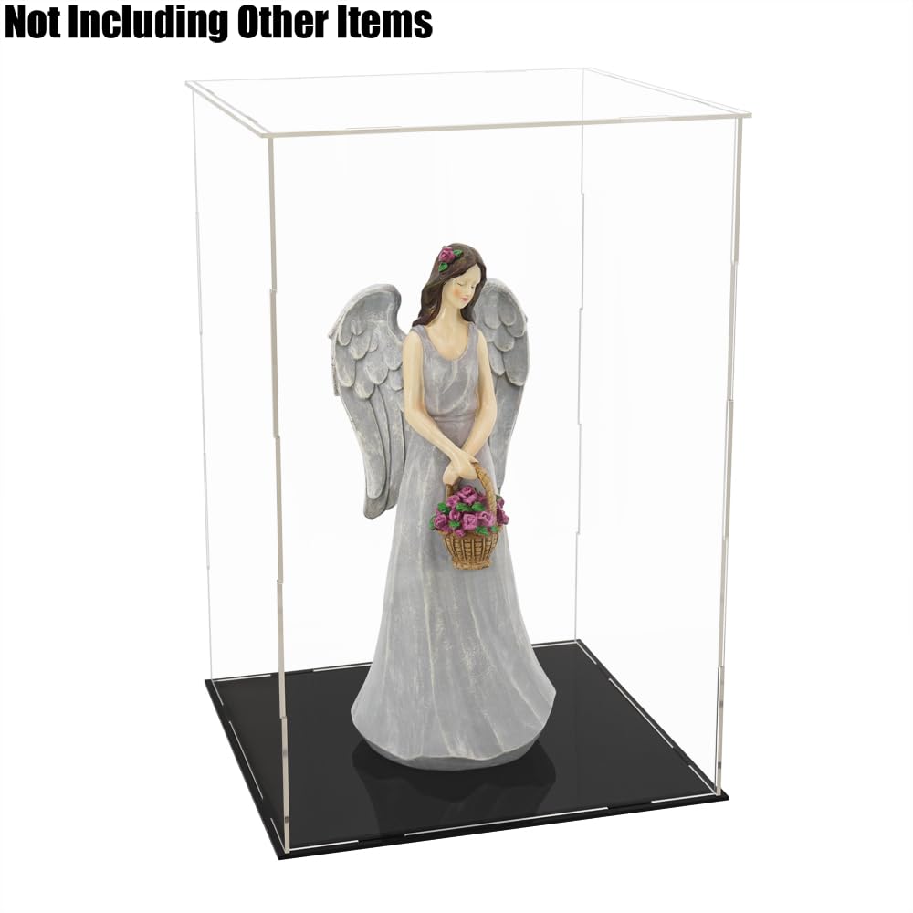 Odoria Teca Espositiva Acrilica Vetrina: 40 cm Alta Scatola Protettore Trasparente per Bambole Figure Statue Trofei Oggetti da Collezione, Montaggio Richiesto