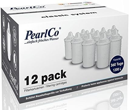 PearlCo Classic - 12 Pack Water Filter Cartridges (Compatible with Brita® Classic)