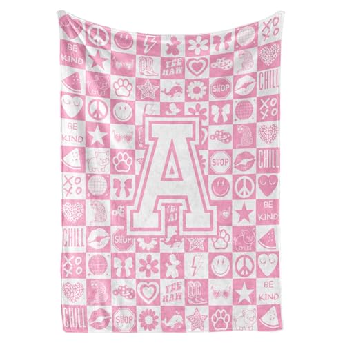KOTORA Cute Travel Makeup Bag - Preppy Makeup Bag Sweet 16 Gifts Sister Girlfriend Gifts Monogram Makeup Bag Make Up Bag Large Cosmetic Bags for Women Friend Birthday Gifts Preppy Stuff