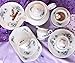Wawel Tea with Grace European 16-Piece Fine China Tea Set for Children (Violet) - Service for Four